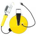 Bayco Incandescent Work Light With Metal Guard 40 ft. Metal Reel BAY-SL-840